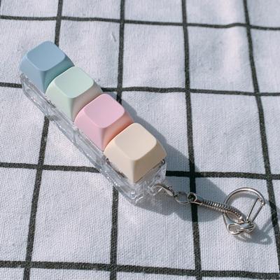 Relaxing 2/3/4 Keys Finger Keyboard Keycap Key Button Fidget Keychain Gadget Pass The Time Pinch Toy Adult