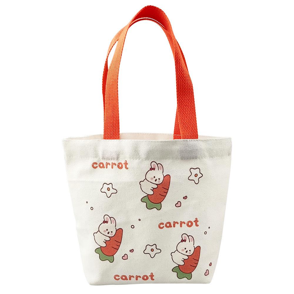 High-Grade Canvas Tote Bag with Printed Logo - Large Capacity, Three-Dimensional Design