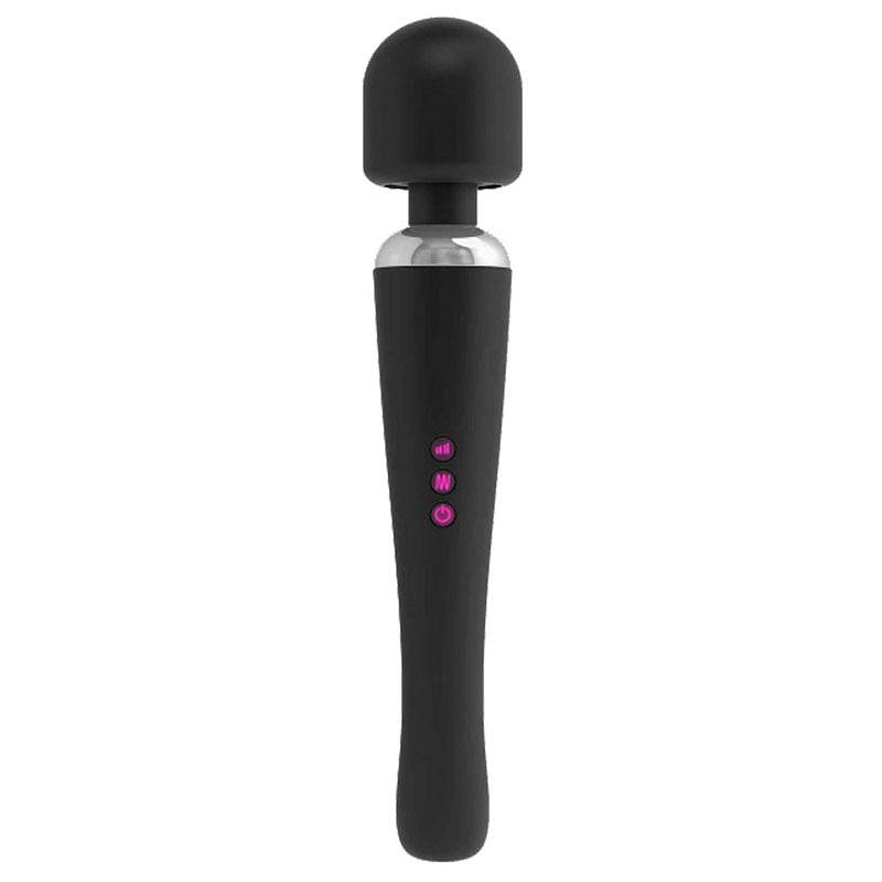 Obsidian Black Deluxe Silicone Vibrating Massager by Elegant Touch