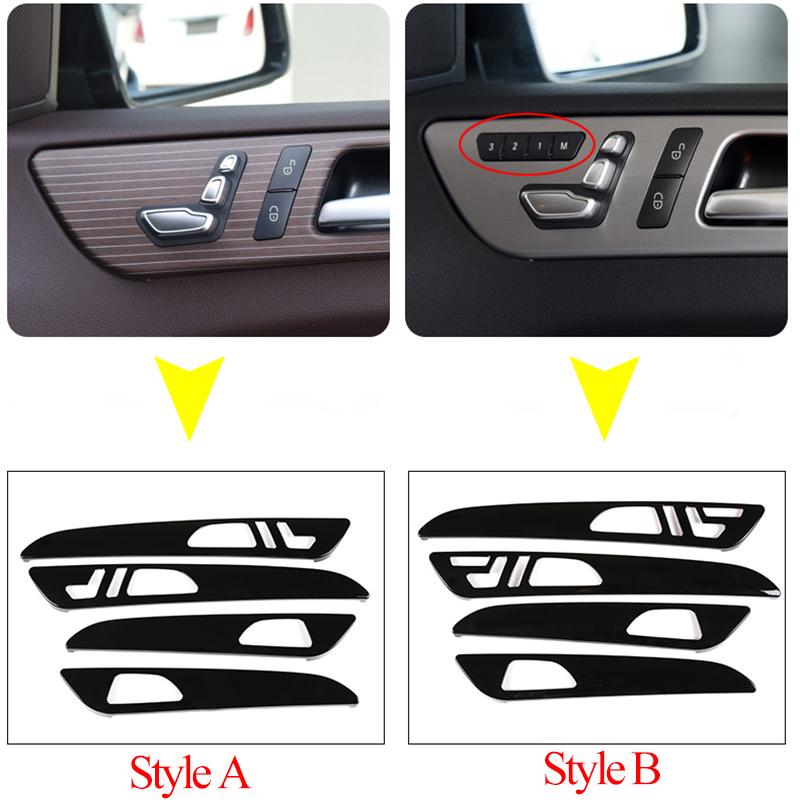 For Mercedes Benz ML GLE GL Class GLS320 400 2012-2019 Car ABS Black Interior Door Decoration Panel Cover Trim Accessories