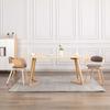 Dining Chairs 2 Pcs. Bentwood and Taupe Fabric