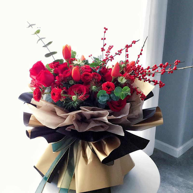 Flower Wrapping Paper Bouquet Floral Gift Packaging Craft DIY Korean Waterproof Wedding Flower Paper Multicolor