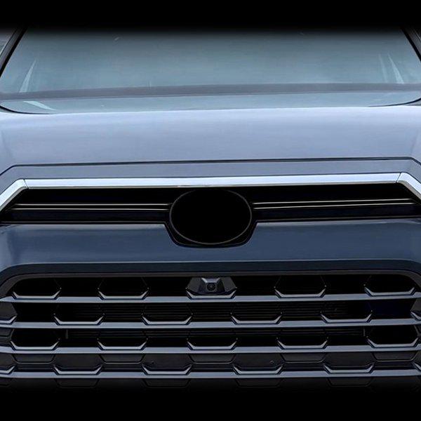 1 Pair Bright Black ABS Grille Trim for Toyota Gra Front Center None