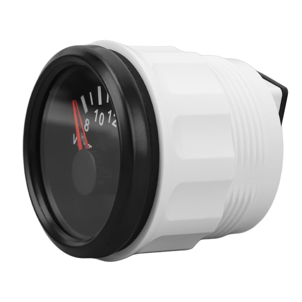52MM Boat Voltmeter DC9 To 32V Pointer Voltage Gauge with Colorful Backlight for RVs Yachts Fishing Boats Ships Black