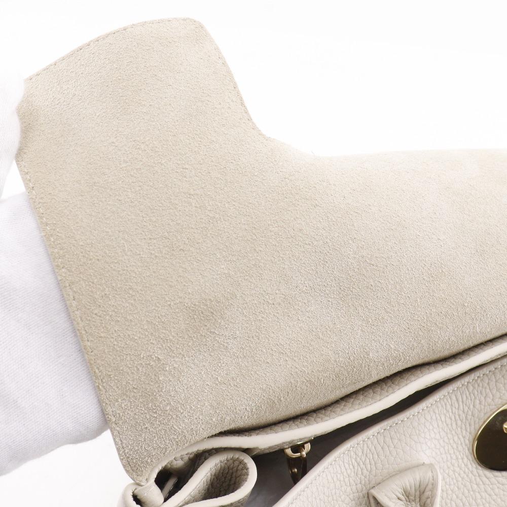 Mulberry Bayswater Tote Tasche HH6592/736W160 Kreide Starkes Korn graues Leder Damen Gebraucht