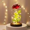 Eternal Rose Glass Lampshade: Christmas, Qixi, Valentine's Day Desktop Ornament & Night Light Gift.