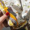 Light luxury classic four-leaf clover silk silk scarf women's light luxury high-grade mulberry silk scarf business gift square scarf scarf