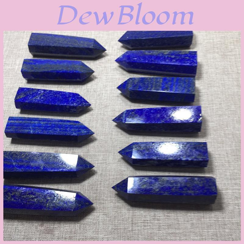 Natürlicher Fels Lapis Lazuli Quarz Kristall Stein Spitze Heilungsstab Dunkelblau Geschenk Einzigartig Und Lehrreich Heilkristall