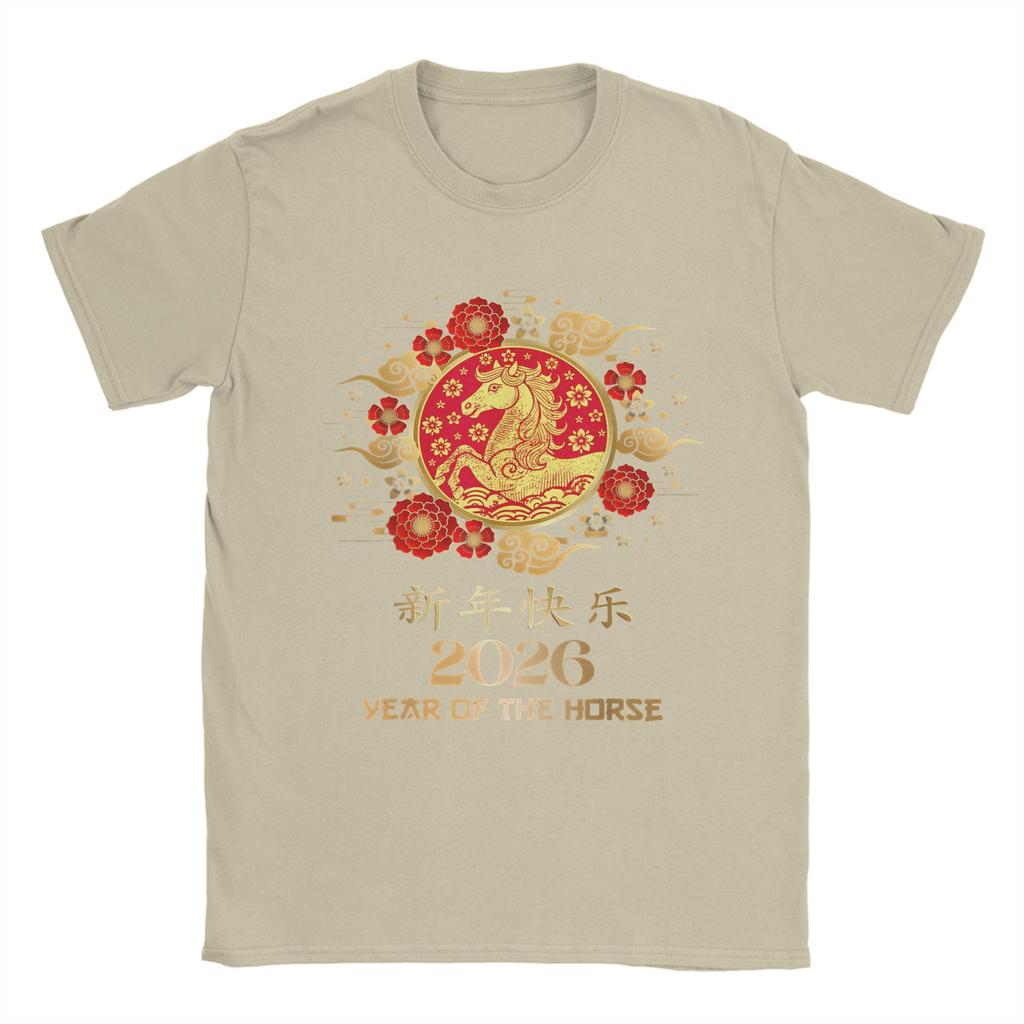 Zodiac Sign Year Of The Horse T Shirt Summer  Hipster TShirts Mens 100 Cotton Crewneck Plus Size Tees Short Sleeves Tshirt