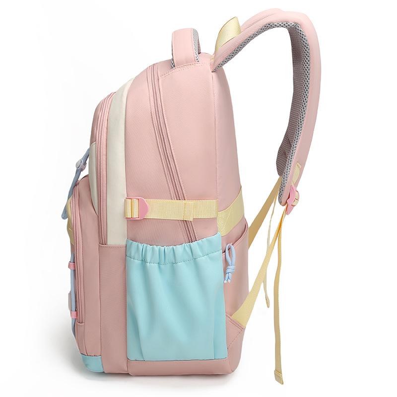 Schoolbag Schoolbag Ins Wind Girl Cute Korean Version High School Backpack Contrasting Color Foreign Style Backpack Storage Bag Wholesale