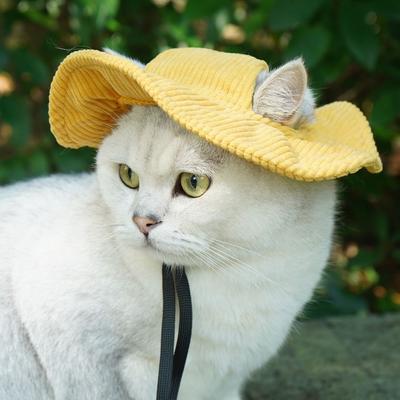 Sombreros de Sol para Perros Gorra Ajustable Sombrero de Pescador para Perros Suave con Agujeros para las Orejas Gorra de Béisbol para Perros Transpirable Sombrero de Cubo para Perros Gatos