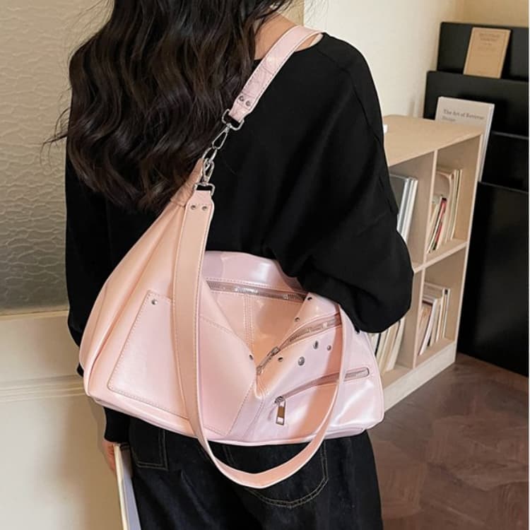 Rivet locomotive wind large capacity tote bag female