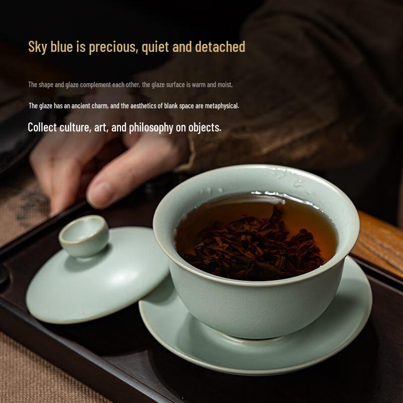 Zhou Zetang Jingdezhen Celadon Ru Kiln Tea Ware Collection