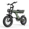 JANSNO X90 Adults Electric Bike 750W 48V 14AH Hidden Battery 16" Fat Tire Double Suspension Off-Road Snow All Terrain E-Bicycle