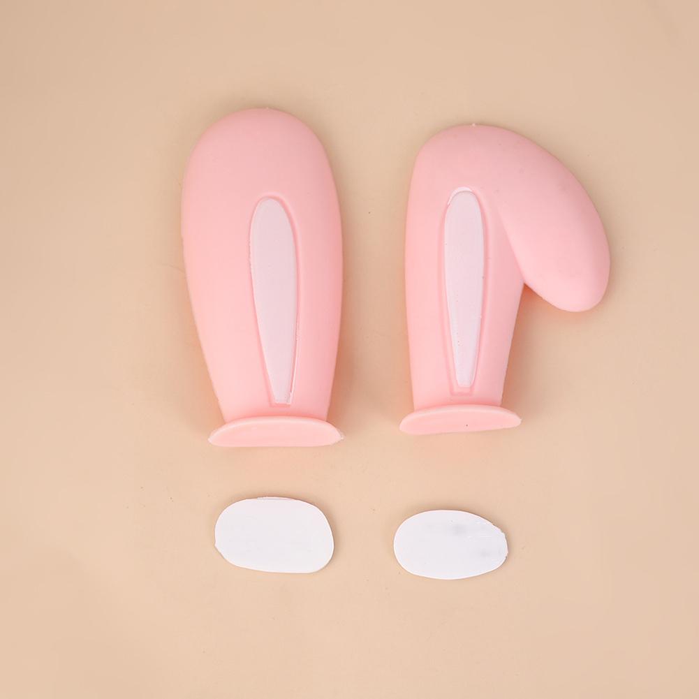 2Pcs Motorcycle Helmet Long Rabbit's Ears Motocross Electric Bike Helmet and Car Steering Wheel Decroation Accessories