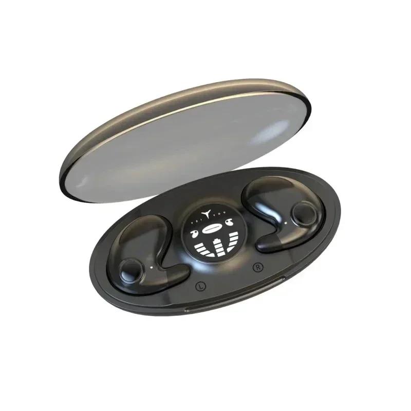 

Невидимые беспроводные наушники для сна TWS Bluetooth 5,3, скрытые наушники IPX5, водонепроницаемая спортивная гарнитура с шумоподавлением чёрный