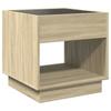 Vidaxl Stolik Nocny Z Led Infinity, Dąb Sonoma, 50X50X50 Cm