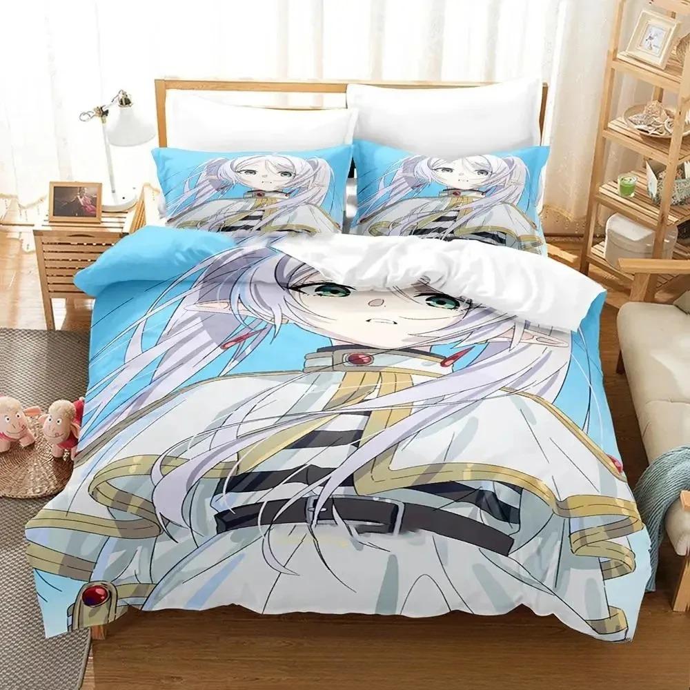 3D Print Anime Frieren Bedding CollectionDuvet Cover Comforter Bed Collection Quilt Cover PillowcaseKing Queen Twin Size Boys Girls Adultse