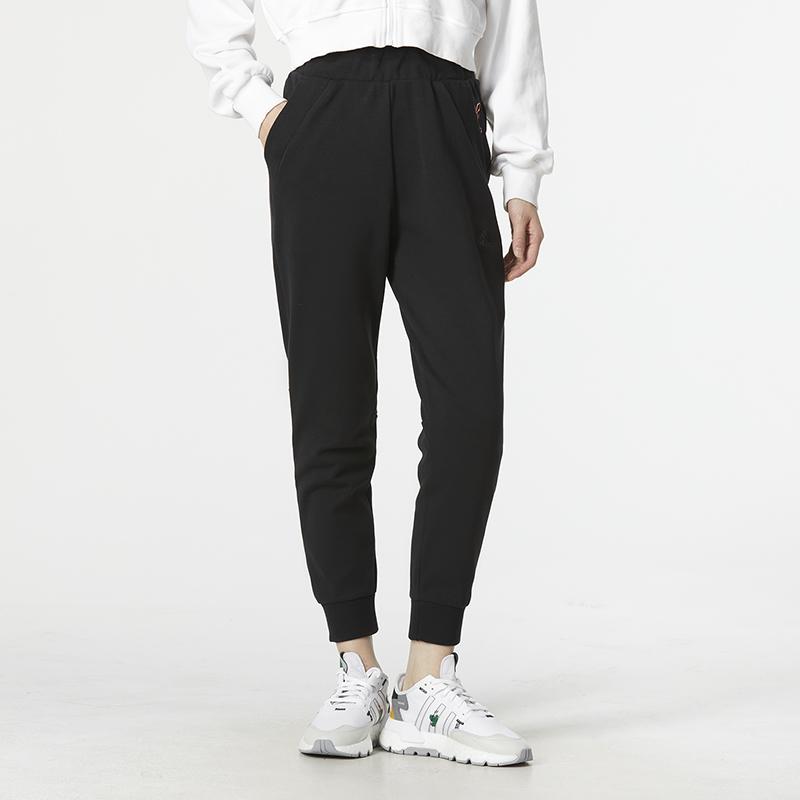 Adidas Solid Color Logo Joggers Women Bottoms Black HZ3001