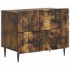 Nightstand Smoked Oak 62 X 34.5 X 49.5 Cm Particleboard