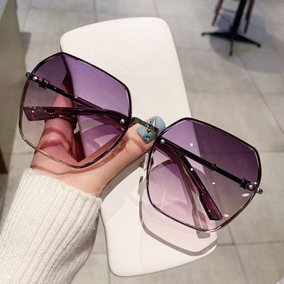 Sunglasses Women'S High-End Sunglasses Women'S Summer Uv Protection Big Face Thin Fashion Sunglasses