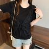 2026 Summer Plus Size Lace Vest Two-Piece Women's Short Sleeve T-Shirt