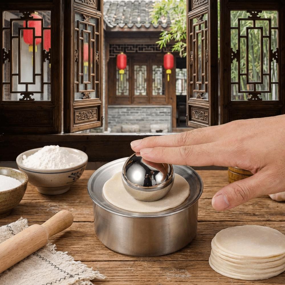 Rolling Ball Dumpling Wrapper Press Manual Pastry Skin Presser  Dim Sum Making