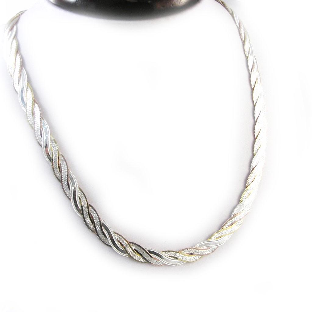 Les Trésors De Lily [G1773] - Collier Argent 'Lianes Magiques' tricolore