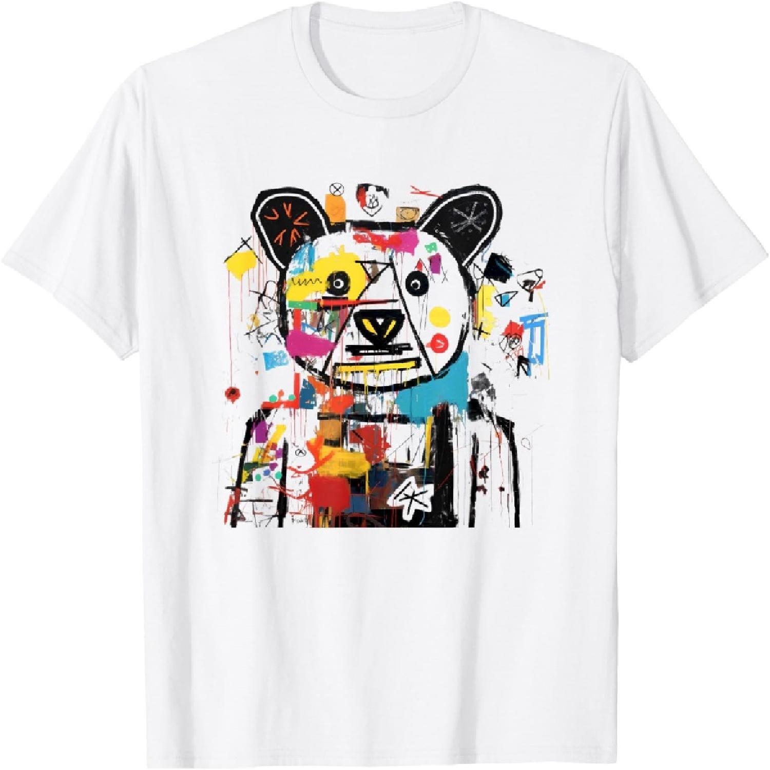 

Vibrant Bear Graffiti Urban Street Style T-Shirt XXXXXL білий