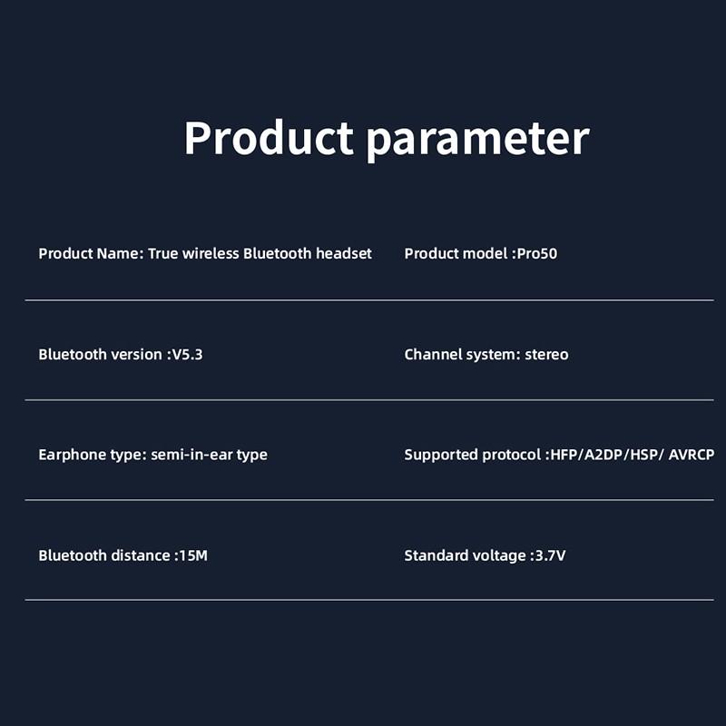 TWS Drahtloses Bluetooth-Headset, intelligente Geräuschunterdrückung, tragbares Headset, Spiel-Kopfhörer mit geringer Verzögerung, In-Ear-Kopfhörer für Smartphone