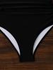2025 Stylish European & American High-Waisted Backless Color Block One-Piece Swimsuit