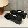 Fashion 2025 Summer New  Slipper Fashion Med Weadge Heel Dress Sandal Ladies Casual Outdoor Beach Vaction Slides Shoes