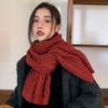 Japanese Retro Christmas and New Year Red Scarf for Women in Winter Thickened Korean Style Warm High End Birthday Gift Scarf