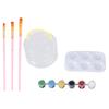 Acrylic Paint Set 6 Colors Easy To Use Complete Tools Macaron Painting Brush Set for Home Studio Art School