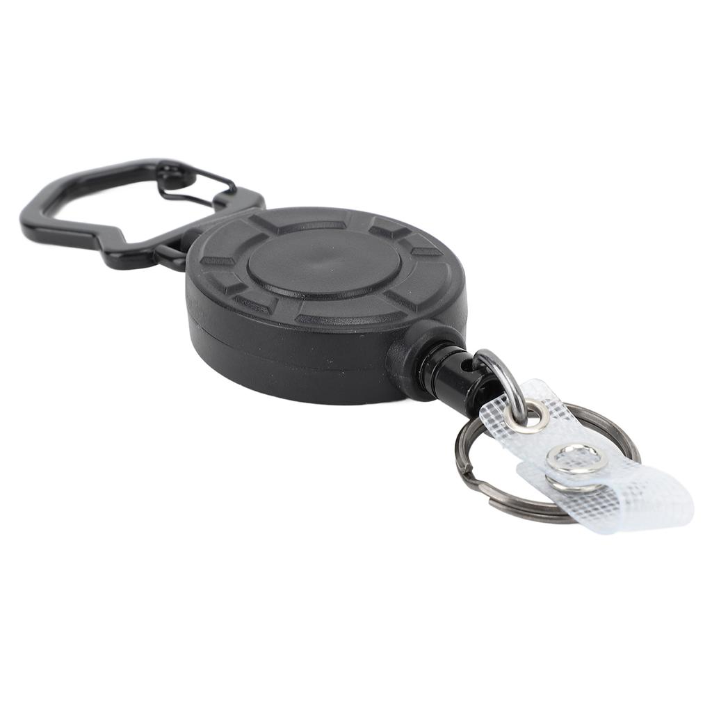 Retractable Keychain Heavy Duty 80cm Stainless Steel Wire Magnetic Retractable ID Badge Holder