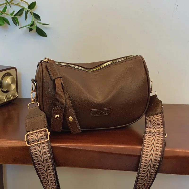 Vintage Small Messenger Bags for Women Simple Pu Leather Ladies Pillow Shoulder Bag Fashi Female Purse Handbags Crossbody Bag