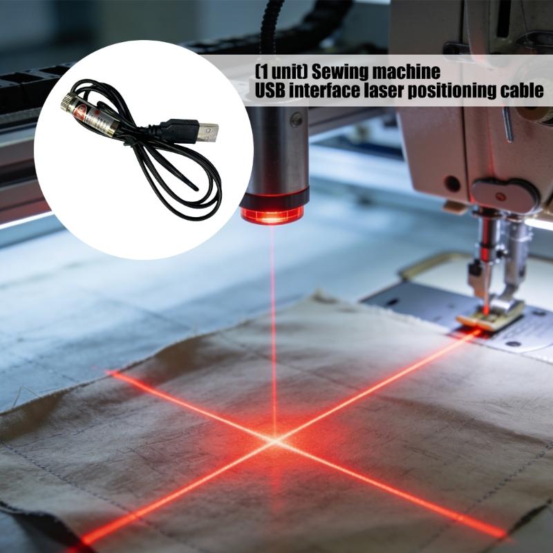 Red Line Light Projector USB Powered Quilting Positioning Light for Stitching Alignment Fabric Cutting and Woodworking