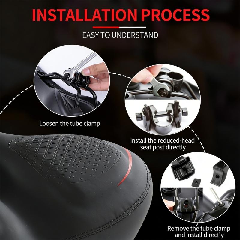 Oversized Breathable Electric Bike Saddles Soft Thicken Bike Seat Cushions Ergonomic Comfortable Bike Seat
