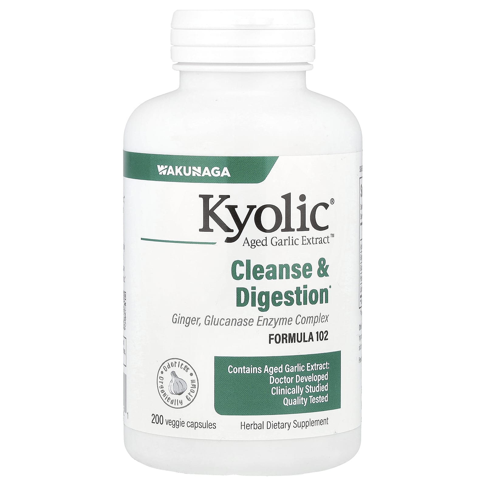 

Aged Garlic Extract, Candida Cleanse & Digestion, Formula 102, 200 Veggie Caps