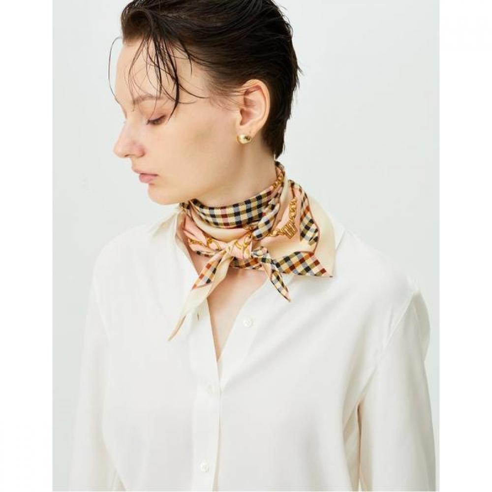 Daks Beige Check Chain Scarf Ring Set Dcsc2f825i2