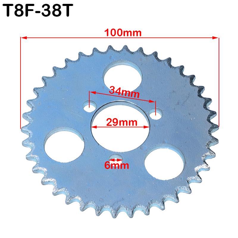 38 44 54 58 64 74 Tooth T8F 29MM 35MM 54MM Rear Sprocket for Mini Moto ATV Quad Dirt Pit Pocket Bike Cross 47cc 49cc Accessories
