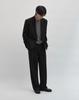 WORK ON BODY OFF Ordo Semi-Wide One-Pleat Slacks [Black]