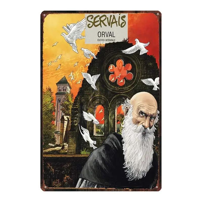 Vintage Belgian Beer Metal Tin Sign  ORVAL Chimay Retro Wall Decor for Kitchen Restaurant Home  Art Poster DUA