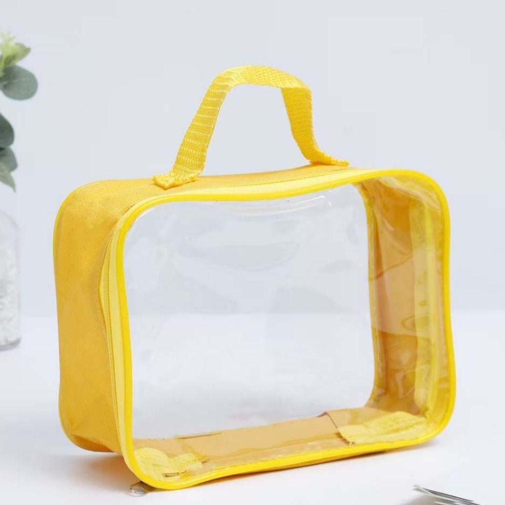 Large Capacity Clear PVC Handbag PU Leather Swimming Small Tote Transparent Beach Bag Men