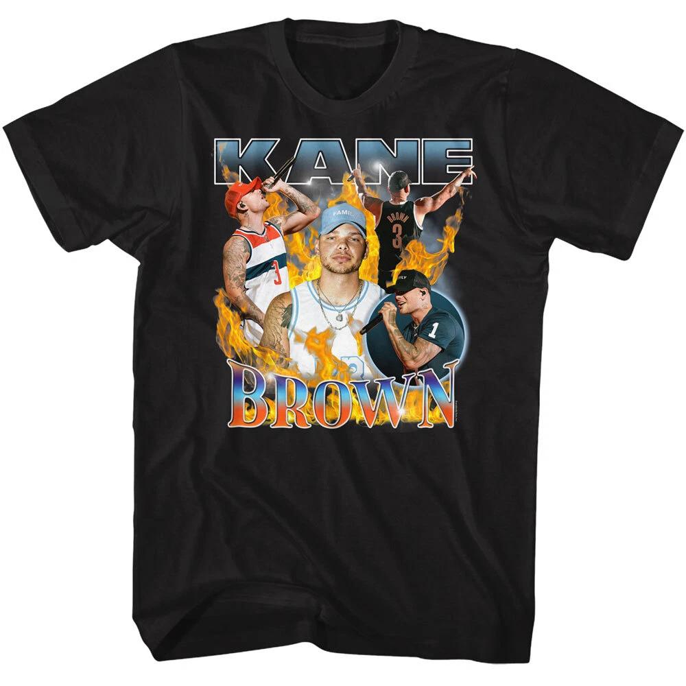 Kane Brown Fire Multi Image Collage Photo Men s T Shirt Country Music Merch S