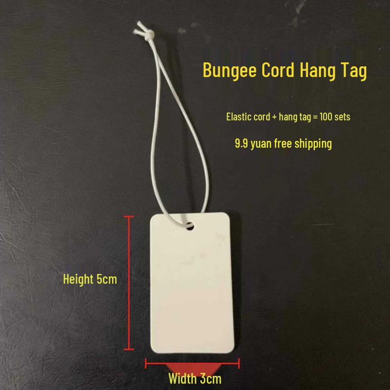 In-Stock Blank Cardboard Jewelry Tags with Elastic Rope for Clothing Accessories