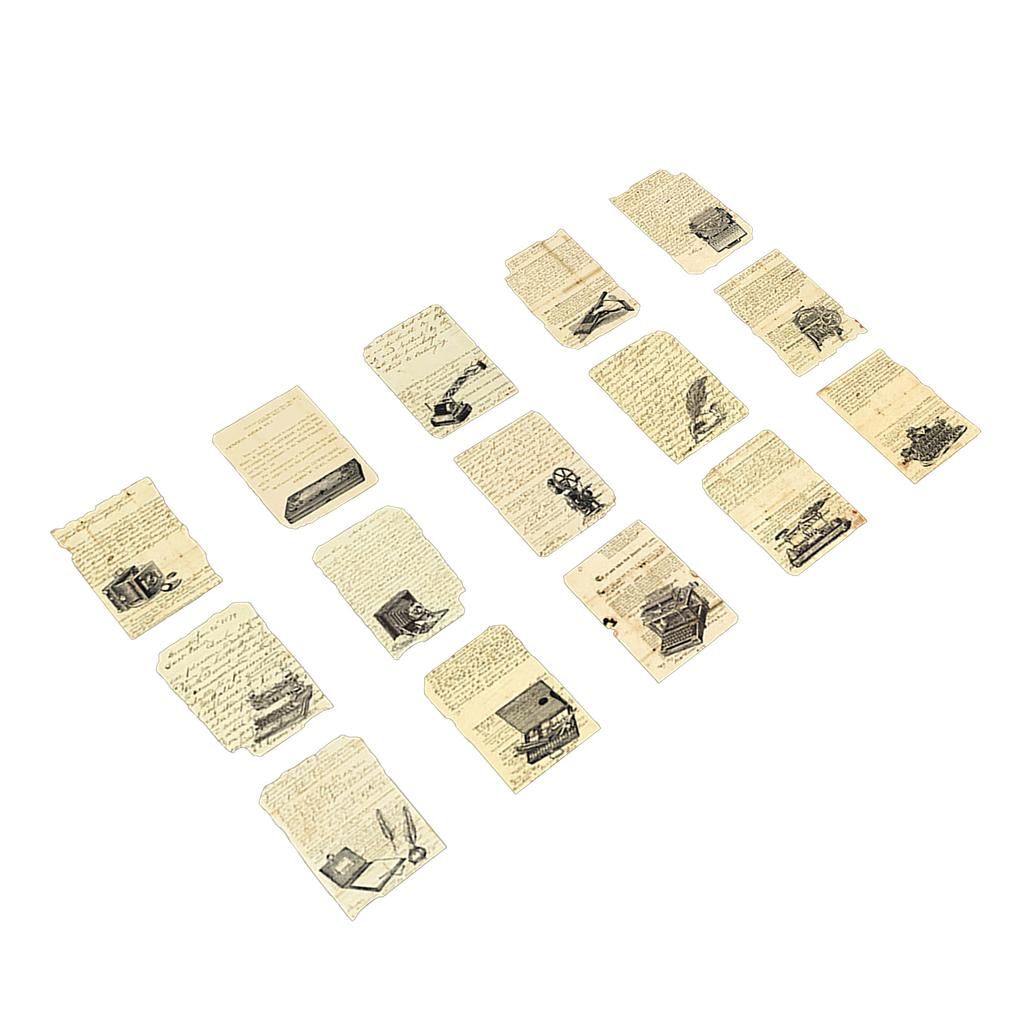 30PCS Vintage Paper Stickers Decorative Retro Old Journal Writing Stickers Scrapbooking Supplies for DIY Planner