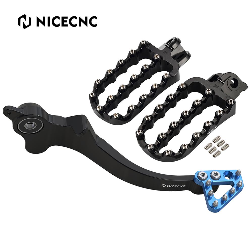 NICECNC Motorcycle Large Footrests Footpeg/Brake Pedal Brake Lever for KTM 690 SMC R 690 Enduro R 690 SMCR 2011-2018 2019-2025