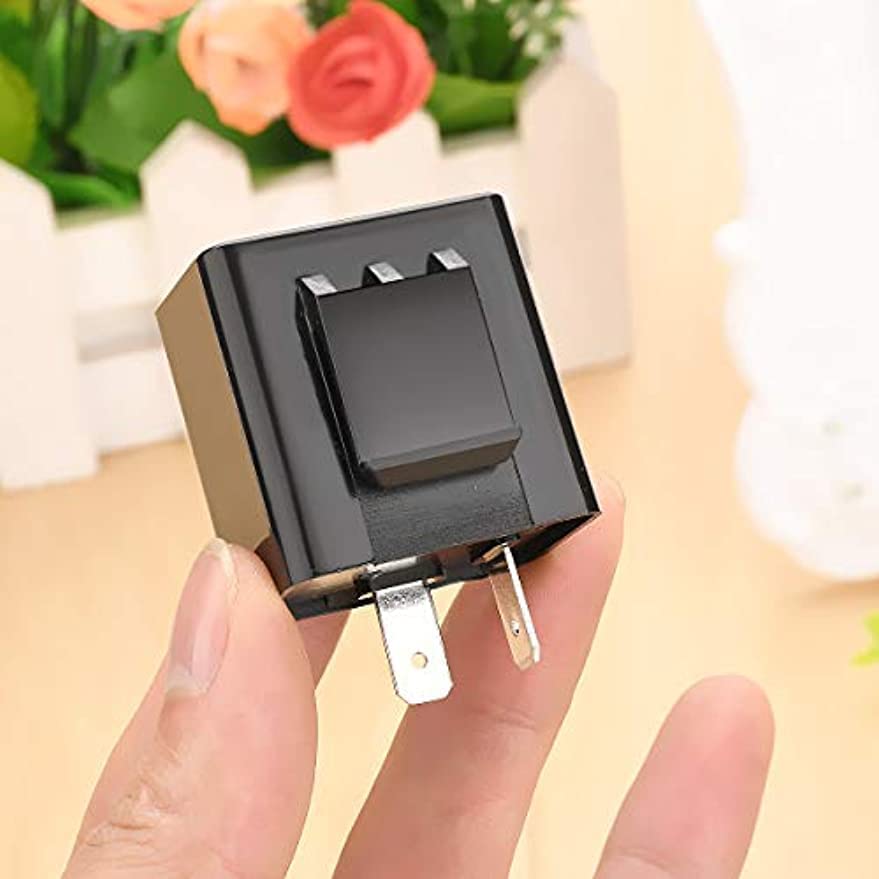 AMMUS [Set mit 2] 2-Pin IC Blinkrelais, Hifra-Prävention, LED, Honda, Yamaha,