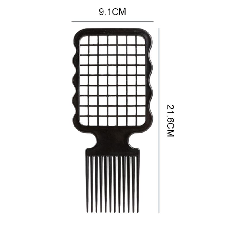 1 Stück Professionelle Afro-Gabelkamm Breite Zähne Friseur-Bürste Antistatisch Hitzebeständig Haarpflege-Werkzeuge Lockenhaar-Bürste